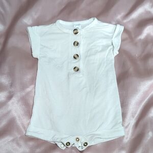 Lou Lou & Company Cream Bodysuit with Gold Buttons